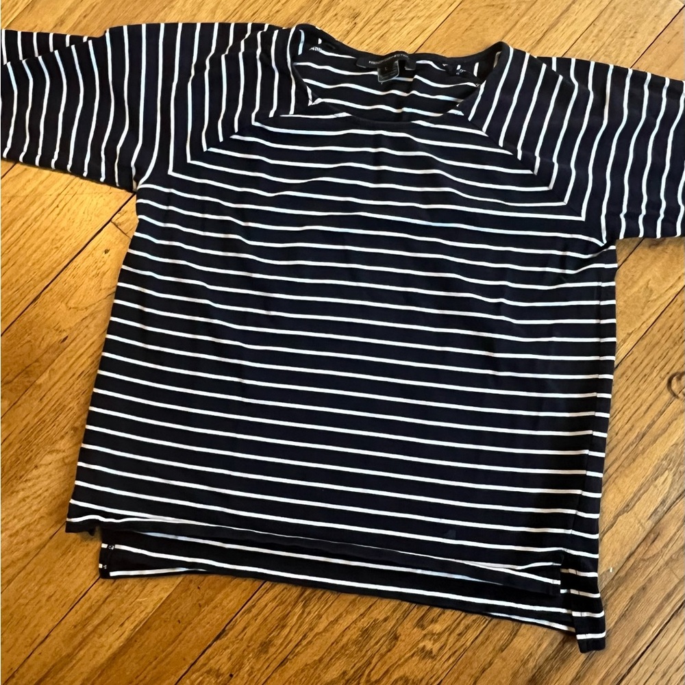 Black and White Striped Top